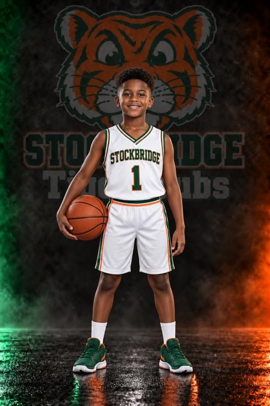 Young Tiger Cubs boys basketball athlete