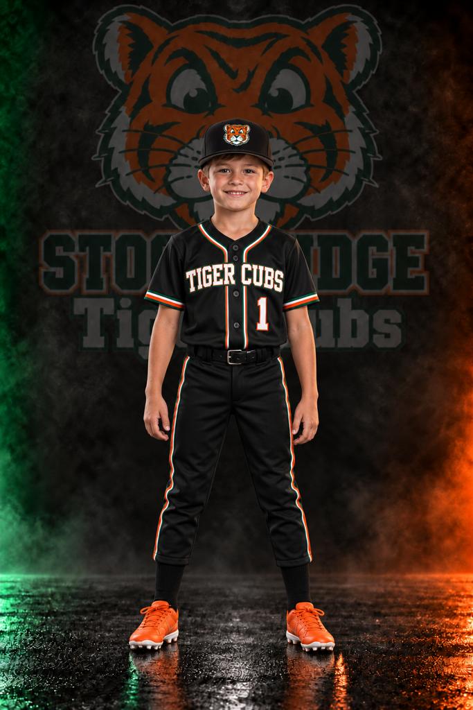 Young Tiger Cubs baseball athlete